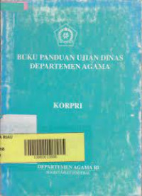 Buku Panduan Ujian Dinas Departemen Agama
